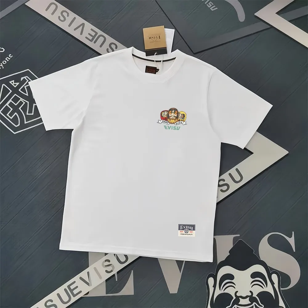 Evisu 2025New Arrival T ⚠ Quality⚠ Same Style T 。 ，Black S-XXL，White S-XXL，Gray M-XXL，Red S-XXL， Red M-XXL